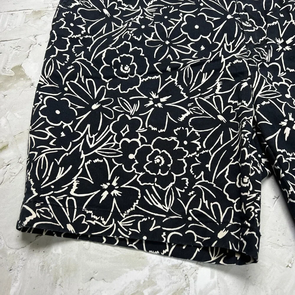 Tommy Hilfiger Floral Chino Shorts SIZE 34 Navy Hawaiian Print Cotton Summer